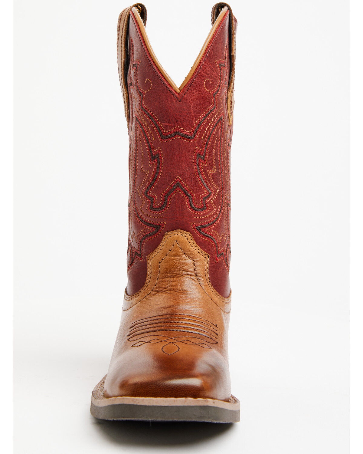Image #4 - Cody James Boys' Reid Western Boots - Broad Square Toe, Red, hi-res