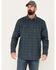 Image #1 - Hawx Men's FR Plaid Print Long Sleeve Button-Down Work Shirt, Slate, hi-res