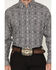 Image #3 - Ariat Men's Tatum Medallion Striped Long Sleeve Button-Down Western Shirt - Tall, Grey, hi-res