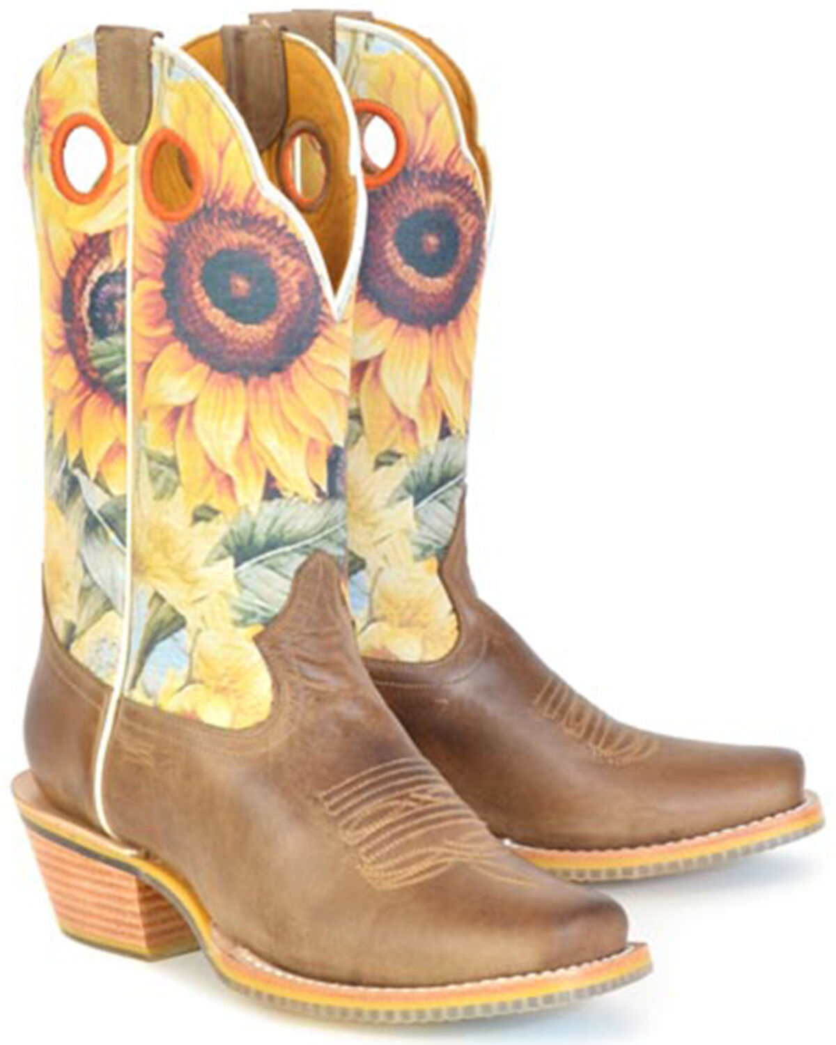 Image #1 - Tin Haul Women's Follow The Sun Performance Western Boots - Square Toe, Blue, hi-res