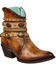 Image #1 - Corral Women's Zipper Studded Harness Fashion Booties - Round Toe, Dark Brown, hi-res