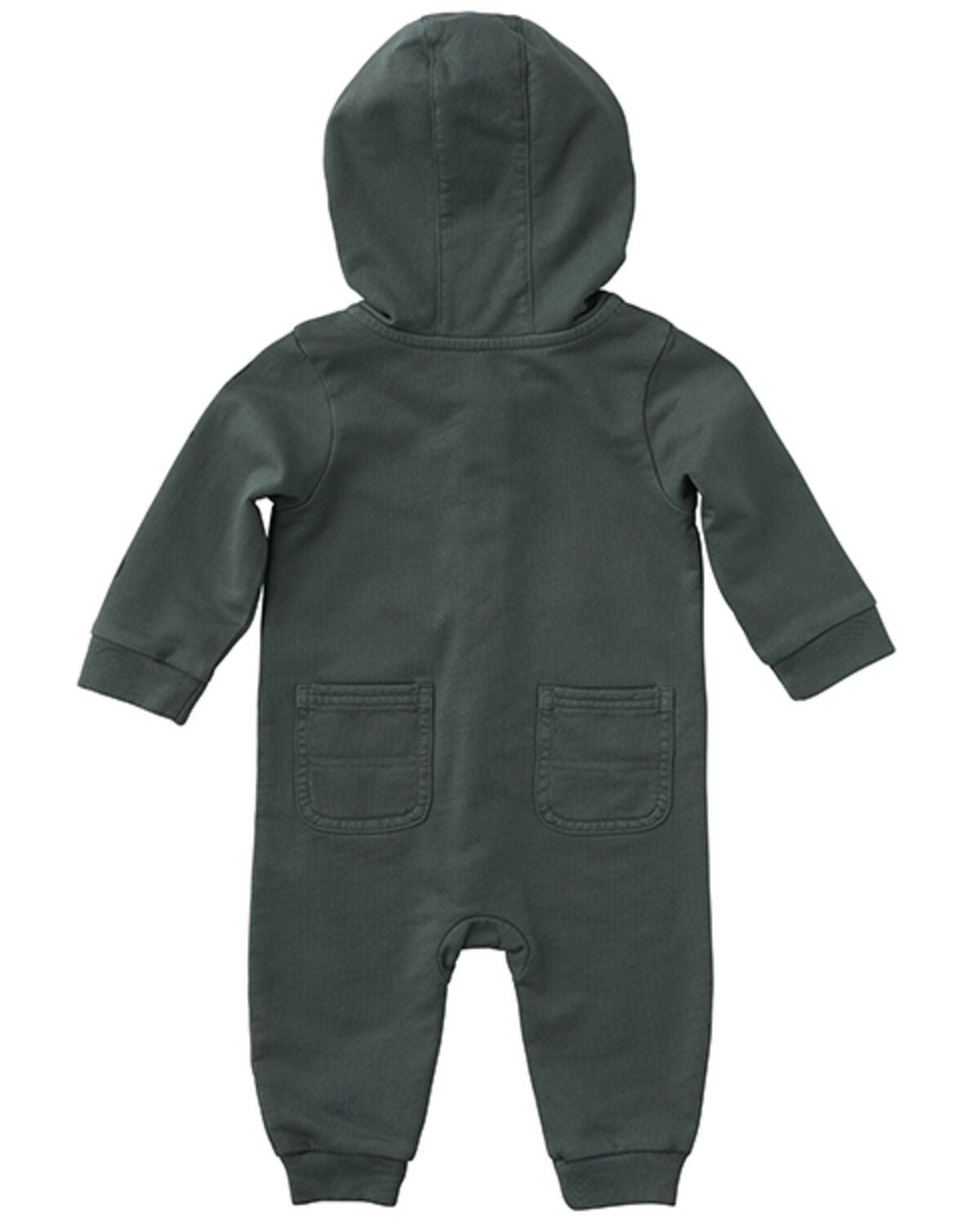 Image #2 - Carhartt Infant Boys' Solid Long Sleeve Zip-Up Hooded Coverall, Green, hi-res