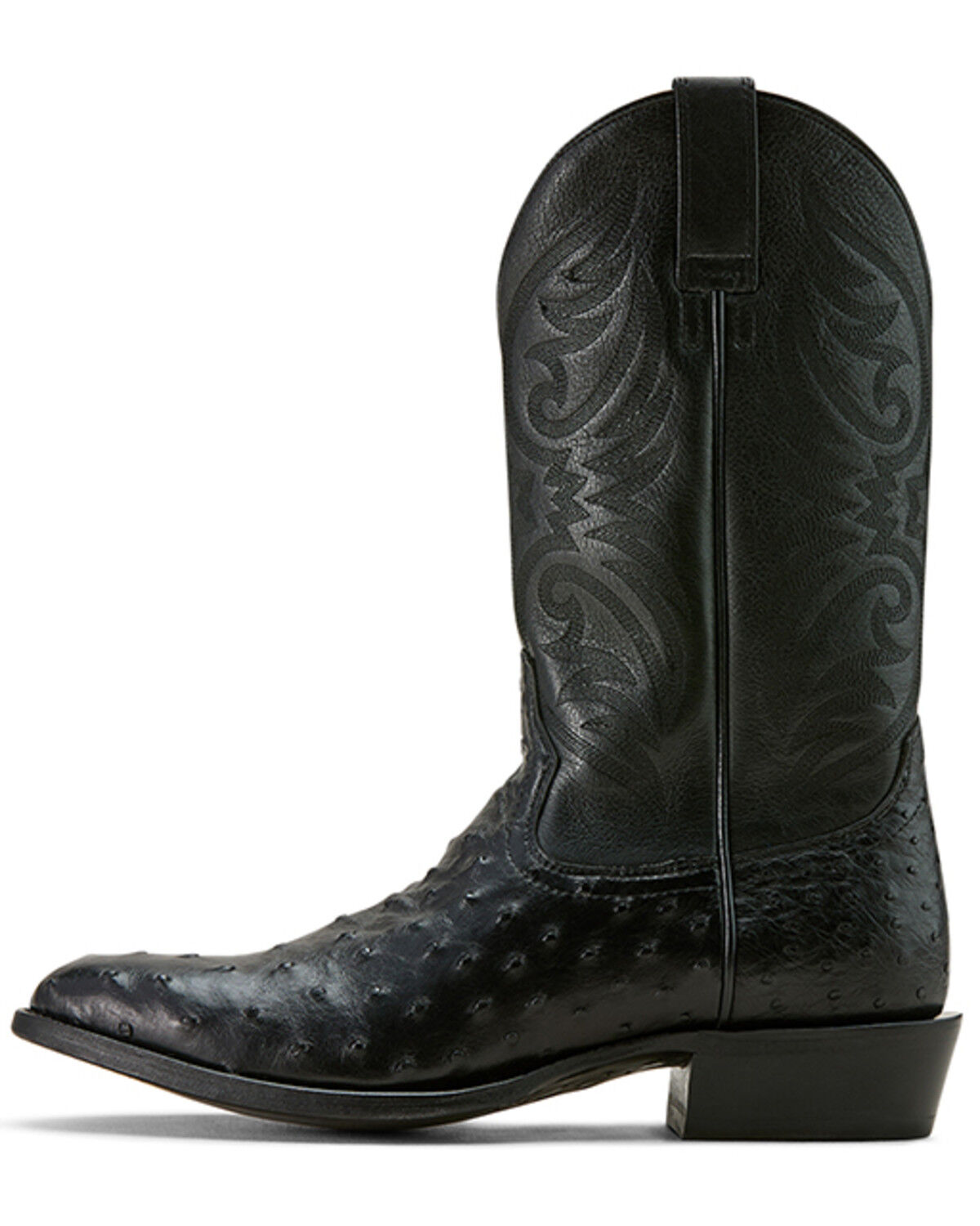 Image #2 - Ariat Men's Exotic Full-Quill Ostrich Vesper Western Boots - Round Toe, Black, hi-res