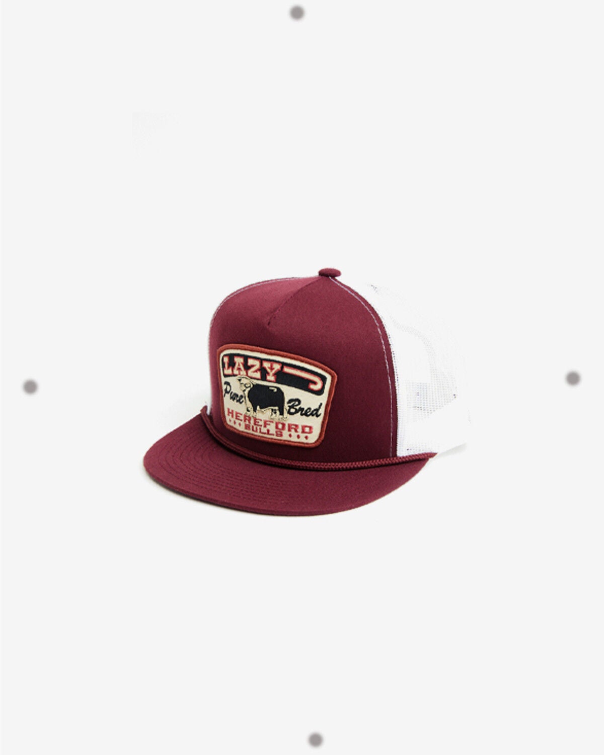 Lazy J Ranch Wear Men's Pure Bred Ball Cap, Maroon, hi-res