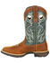 Image #3 - Durango Men's Rebel Pull On Western Boots - Broad Square Toe, Brown, hi-res