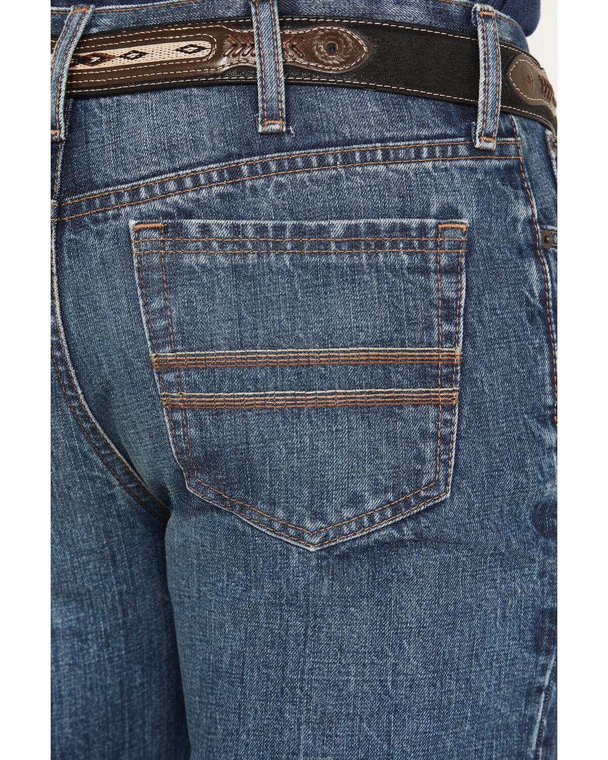 Image #4 - Cinch Men's Silver Label Medium Wash Slim Straight Rigid Denim Jeans, Medium Wash, hi-res