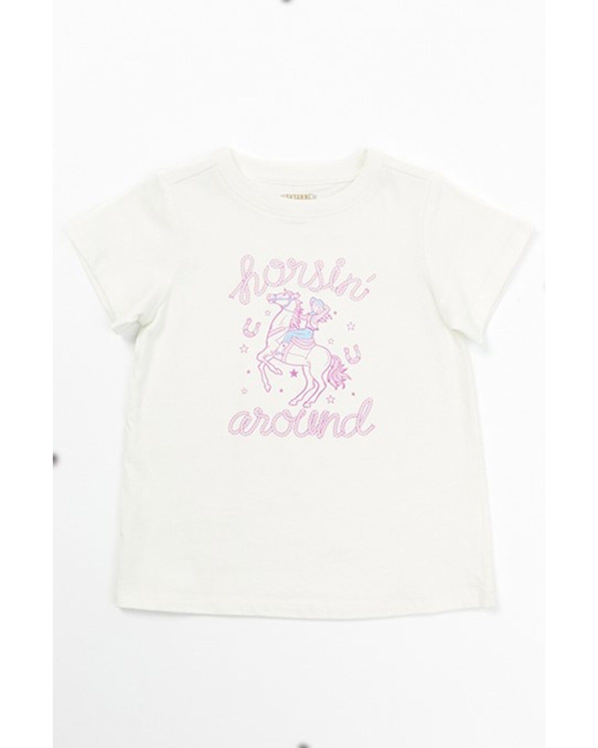Image #2 - Shyanne Toddler Girls' Graphic Tee and Skirt - 2 Piece Set, White, hi-res
