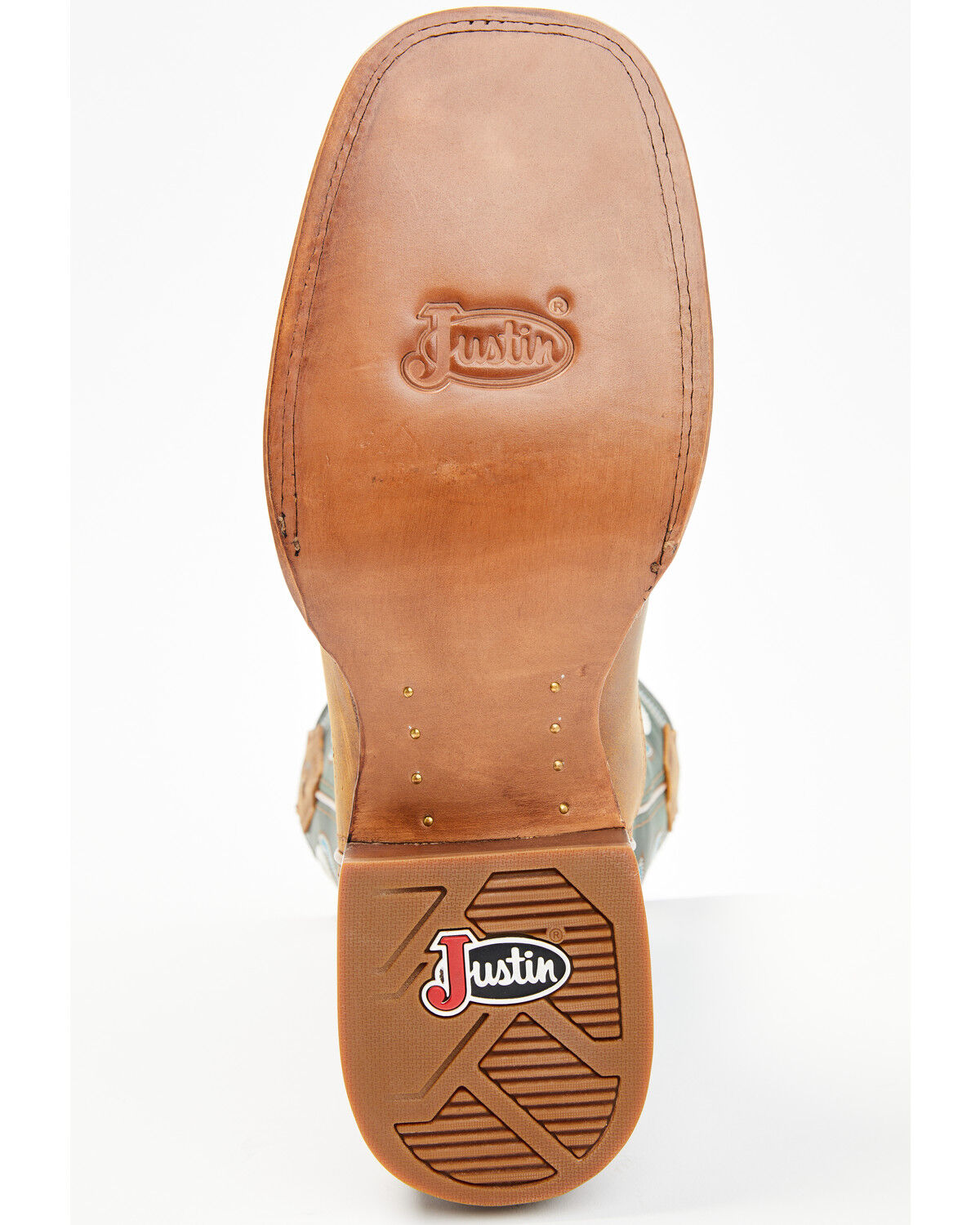 Image #7 - Justin Men's Frontier Western Boots - Broad Square Toe, Tan, hi-res