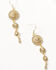 Image #1 - Shyanne Women's Western Muse Triple Concho Dangle Earrings, Gold, hi-res
