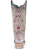 Image #4 - Corral Women's Flowered Embroidery Western Boots - Square Toe, Taupe, hi-res
