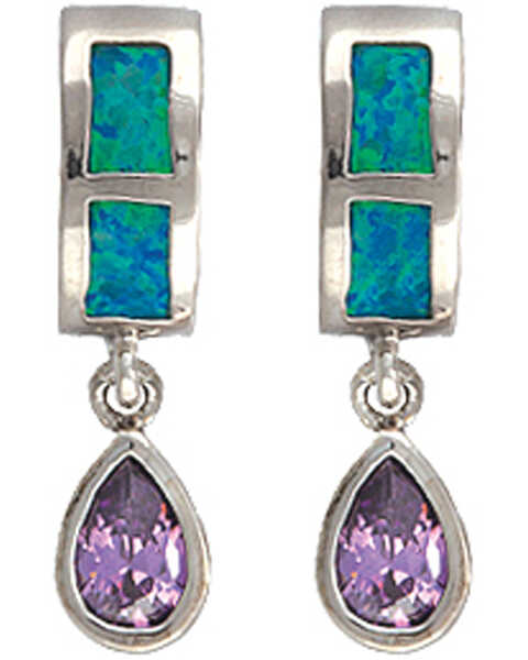 Montana Silversmiths Women's River Lights Purple Tears Earrings, Multi, hi-res