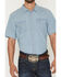 Image #3 - Cody James Men's Horizon Chambray Light Wash Short Sleeve Snap Western Shirt - Big, Light Wash, hi-res