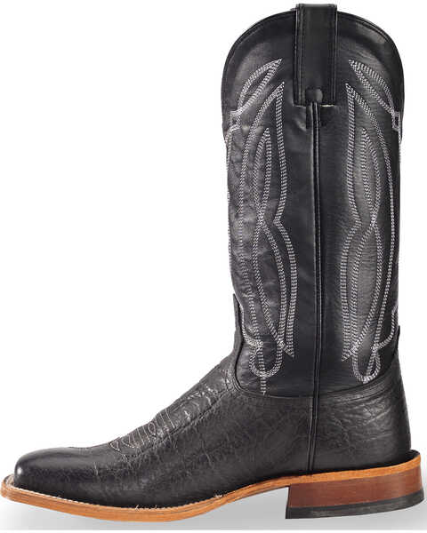 Image #3 - Tony Lama Men's Flat Cow Foot Western Boots - Square Toe, Black, hi-res