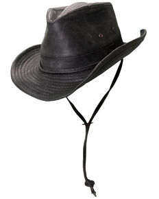 Cody James Men's Outback Weathered Sun Hat, Black, hi-res