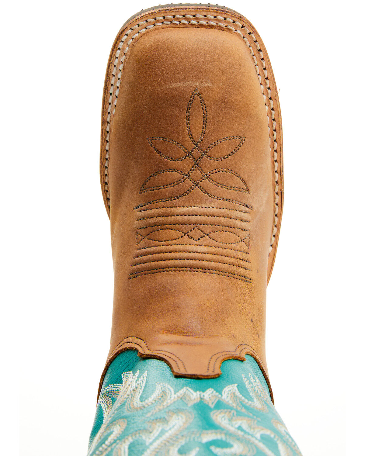 Image #6 - Justin Women's Shay Distressed Performance Western Boots - Broad Square Toe, Cognac, hi-res