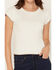 Image #3 - Cleo + Wolf Women's Whip Stitch Baby Tee, Ivory, hi-res