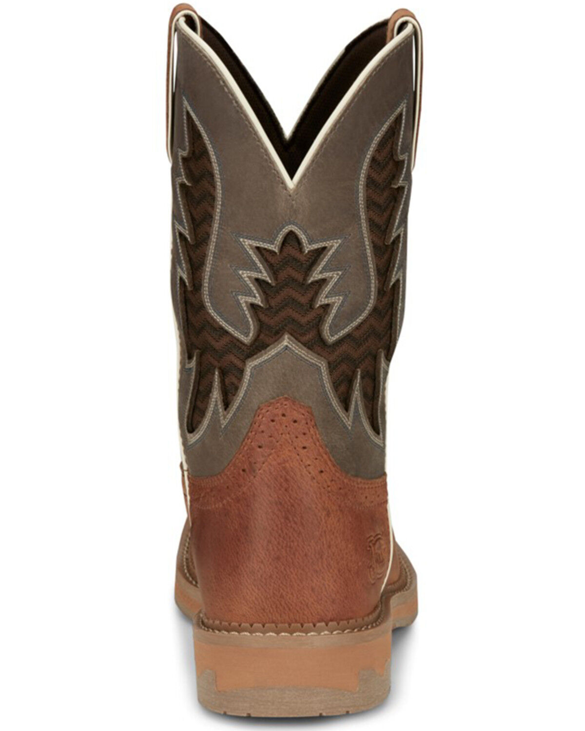 Image #5 - Justin Men's Stampede Bolt Pull On Western Work Boots - Nano Composite Toe, Brown, hi-res