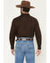 Image #4 - Blue Ranchwear Men's Ranch Life Solid Long Sleeve Snap Stretch Western Shirt, Brown, hi-res