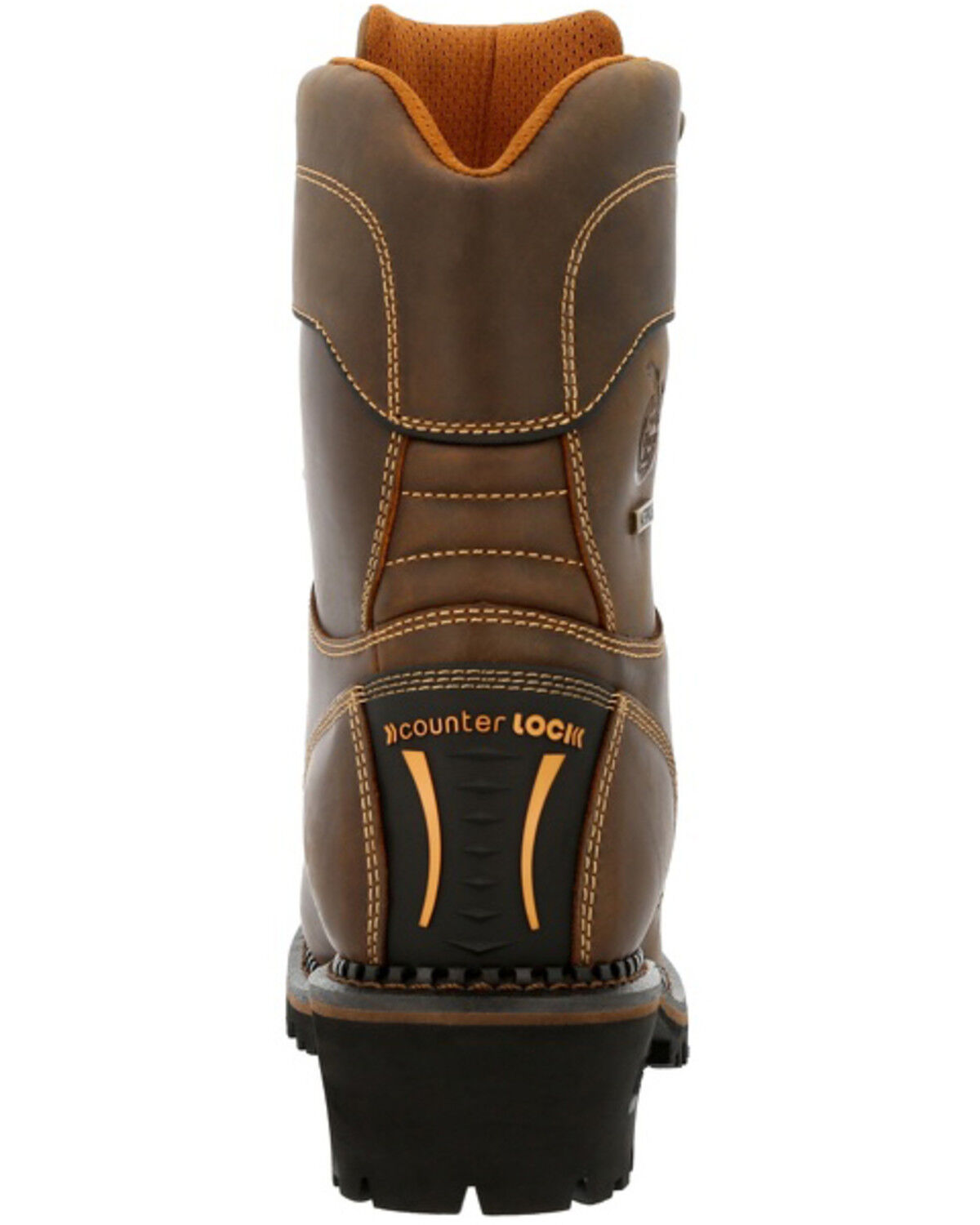 Image #5 - Georgia Boot Men's 9" AMP LT Logger Insulated Waterproof Work Boots - Composite Toe, Brown, hi-res