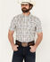 Image #1 - Cody James Men's Geo Paisley Print Short Sleeve Button-Down Stretch Western Shirt, White, hi-res