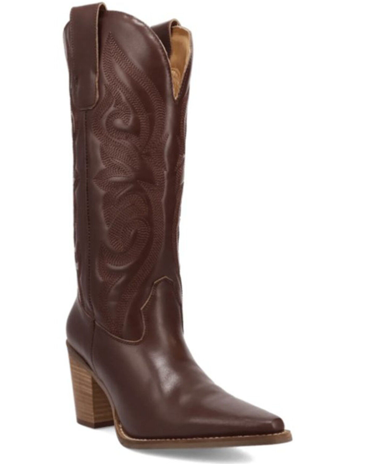 Image #1 - Dingo Women's Hensley Tall Western Boots - Round Toe, Brown, hi-res