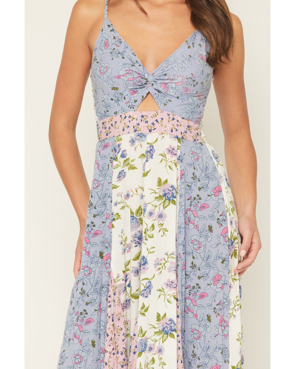 Image #3 - Angie Women's Floral Print Sleeveless Knot Midi Dress, Multi, hi-res