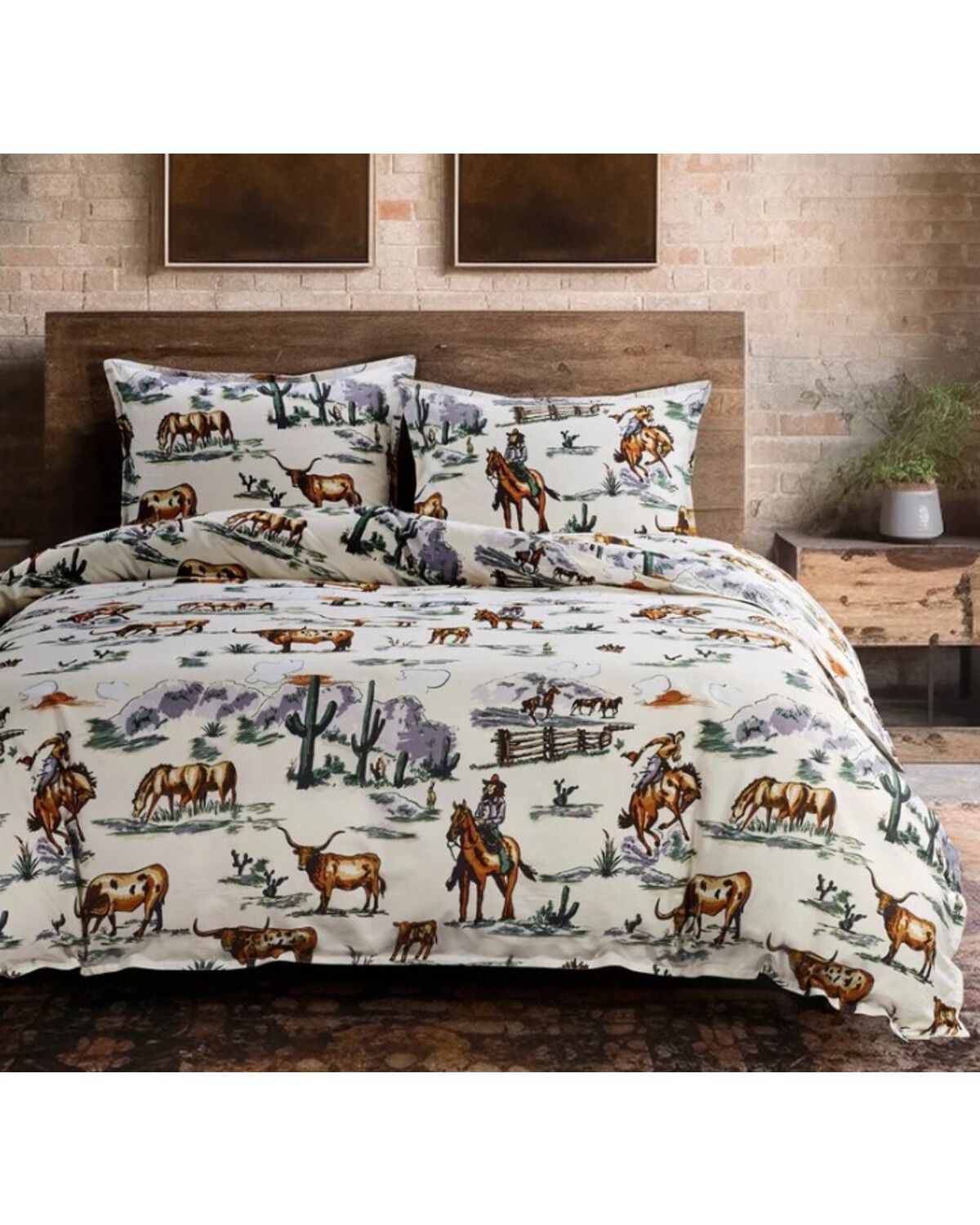 Image #2 - HiEnd Accents 3pc Ranch Life Reversible Comforter Bedding Set - Super Queen, Multi, hi-res