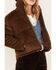 Image #3 - Cleo + Wolf Women's Quilted Corduroy Puffer Jacket, Brown, hi-res