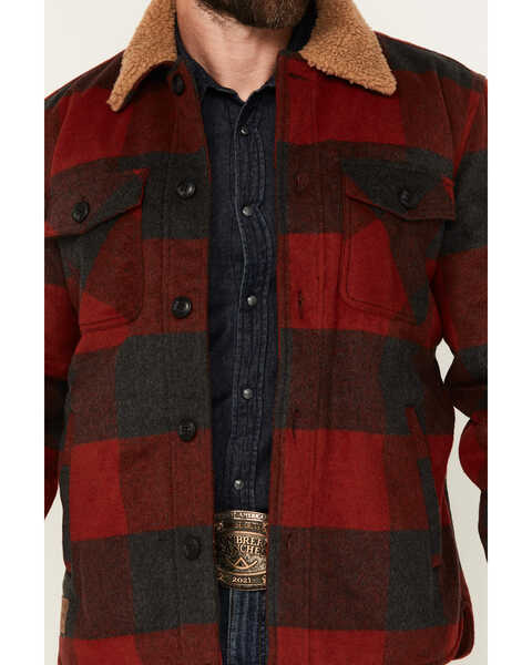 Image #3 - Cody James Men's Plaid Print Button-Down Lumber Jack Wool Jacket, Red, hi-res