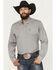 Image #1 - Cinch Men's Modern Fit Geo Print Long Sleeve Button-Down Western Shirt, Grey, hi-res