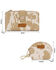 Image #2 - Wrangler X Boot Barn Women's Cow Print Wristlet Set - 3 Piece, Tan, hi-res