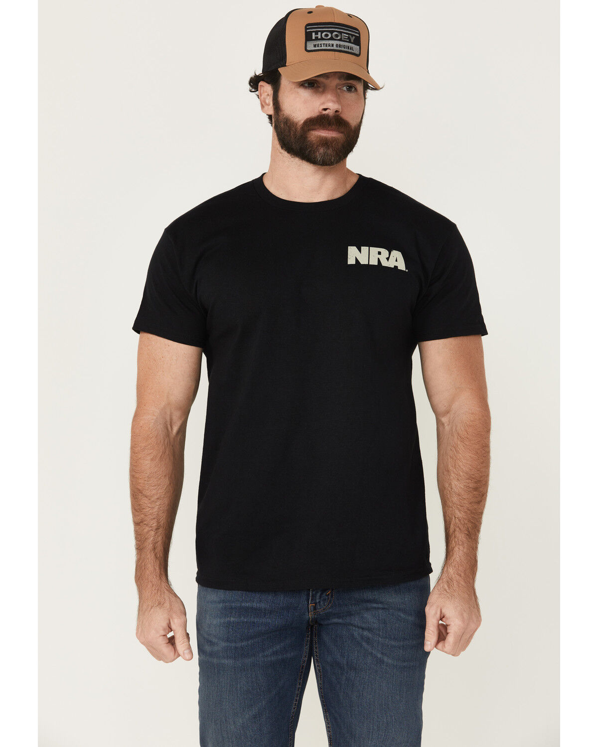Image #2 - Buckwear Men's NRA We Plead The 2nd Short Sleeve Graphic Shirt, Black, hi-res