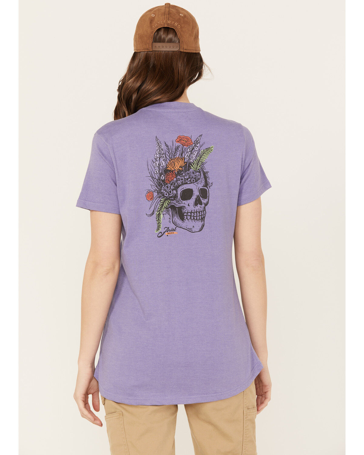 Image #3 - Ariat Women's Rebar Short Sleeve Work Tee, Lavender, hi-res