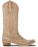 Image #2 - Lane Women's Lexington Suede Tall Western Booties - Snip Toe, Brown, hi-res