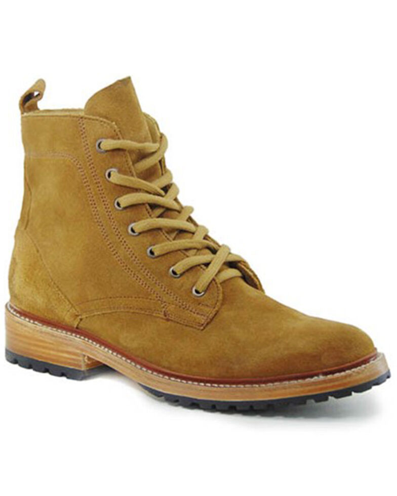 Stetson Men's All-Over Suede Casual Lace-Up Chukka Boots - Round Toe , Tan, hi-res
