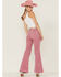 Image #3 - Rolla's Women's Eastcoast Corduroy Flare Jeans, Pink, hi-res