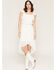 Image #1 - Shyanne Women's Lace Flutter Sleeve High-Low Midi Dress, White, hi-res