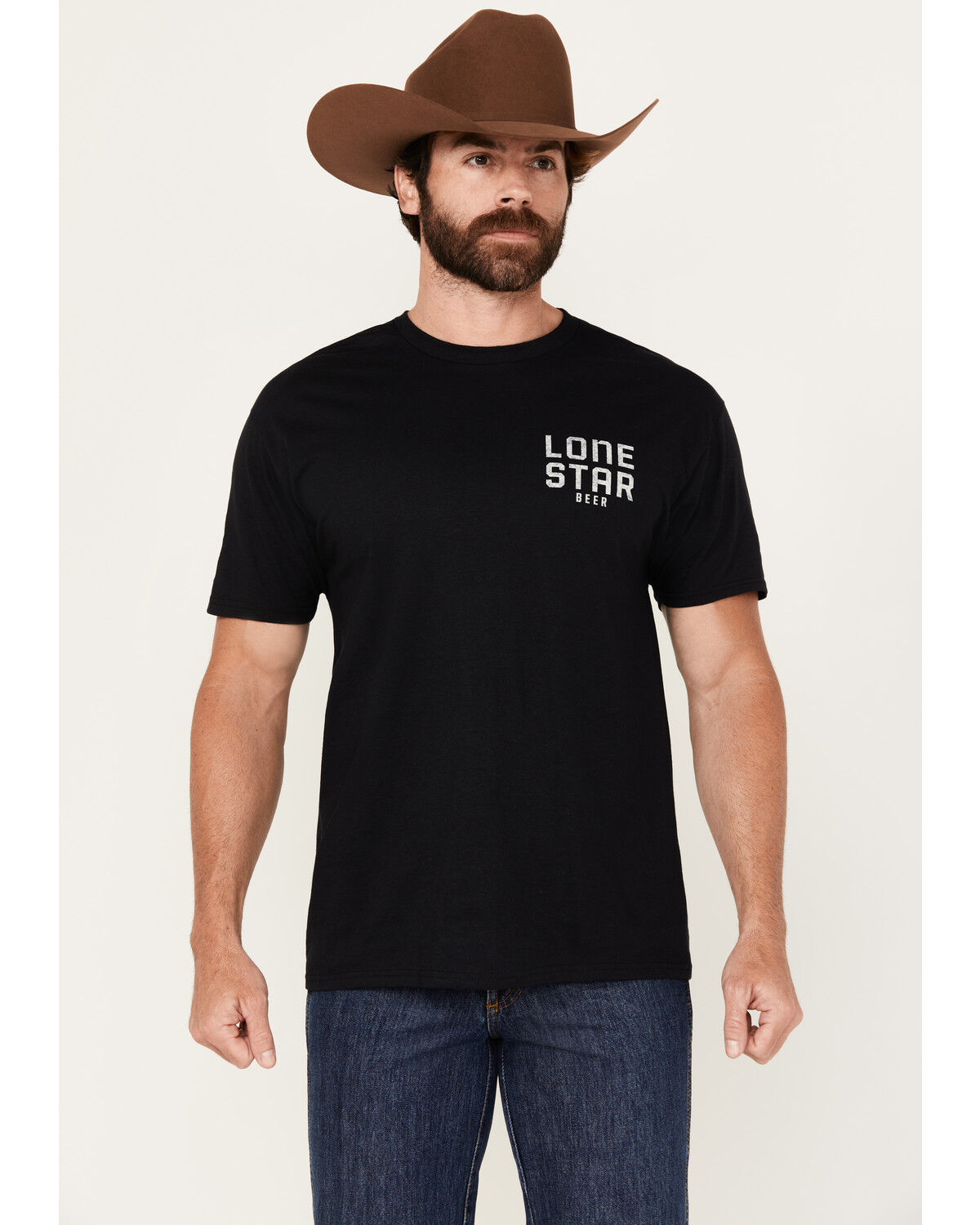 Image #2 - Changes Men's Lone Star Texas Short Sleeve Graphic T-Shirt, Black, hi-res