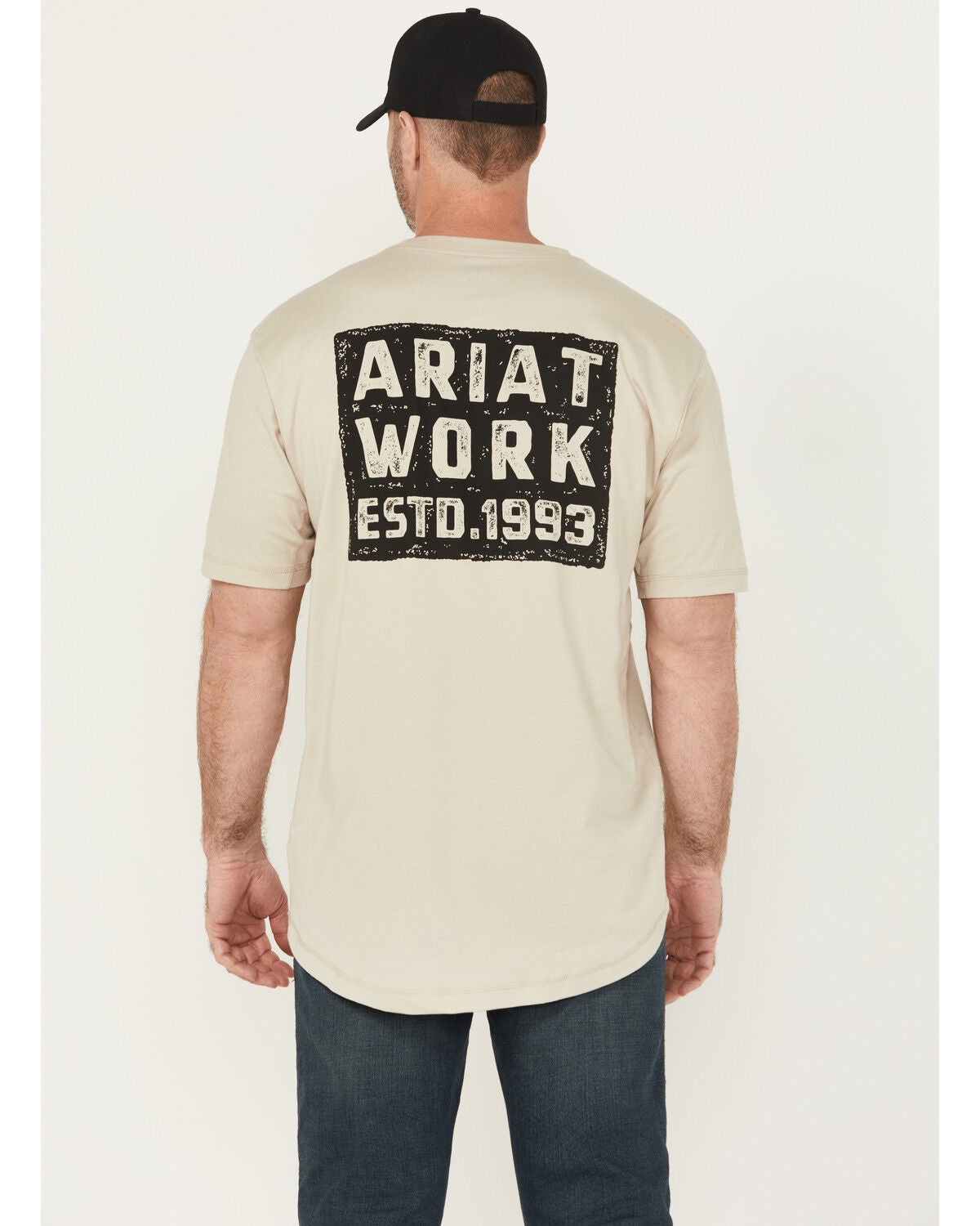 Ariat Men's Rebar Workman Brickyard Short Sleeve Work Shirt, Grey, hi-res