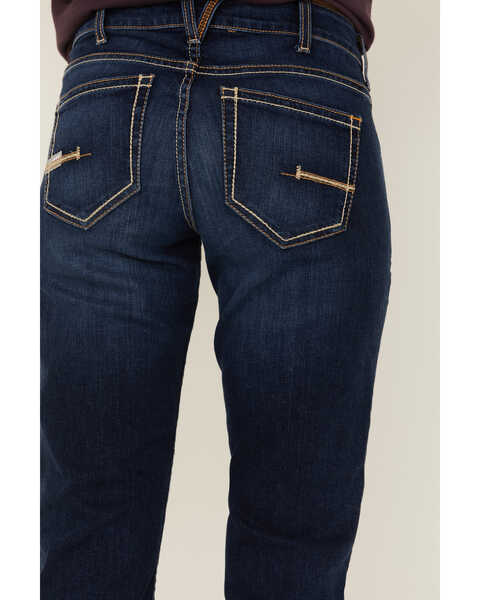 Image #4 - Ariat Women's Rebar Camden Medium Wash Flex Riveter Double Front Slim Leg Work Jeans, Blue, hi-res