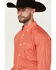 Image #2 - Ariat Men's Wilkie Geo Print Long Sleeve Button-Down Western Shirt - Tall, Red, hi-res
