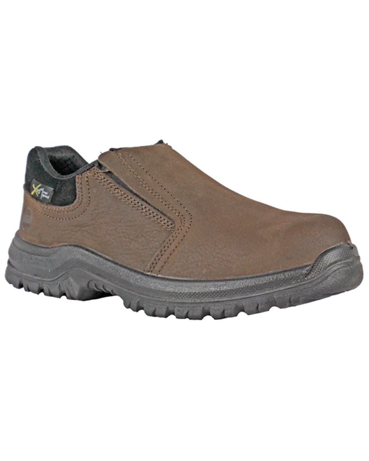 Hoss Men's Slip-On Met Guard Work Shoes - Composite Toe, Brown, hi-res