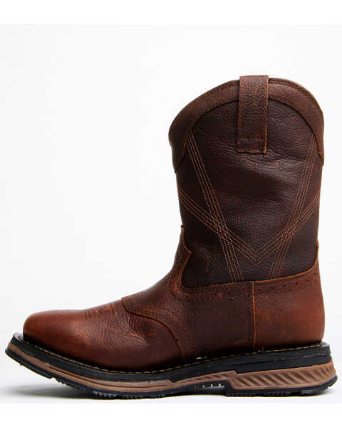Image #3 - Cody James Men's 10" Disruptor Western Work Boots - Soft Toe, Brown, hi-res