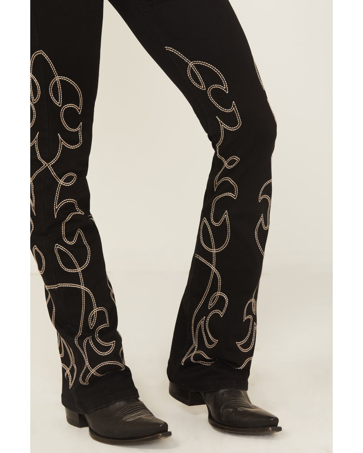 Image #2 - Idyllwind Women's Legend High Rise Boot Stitch Bootcut Super Stretch Denim Jeans, Black, hi-res