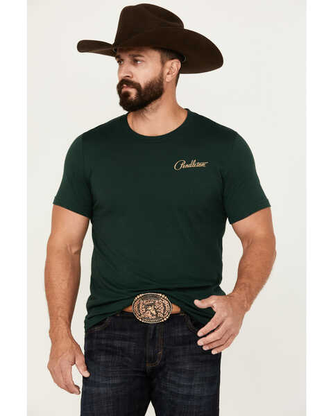 Pendleton Men's Tye River Buffalo Short Sleeve T-Shirt, Forest Green, hi-res