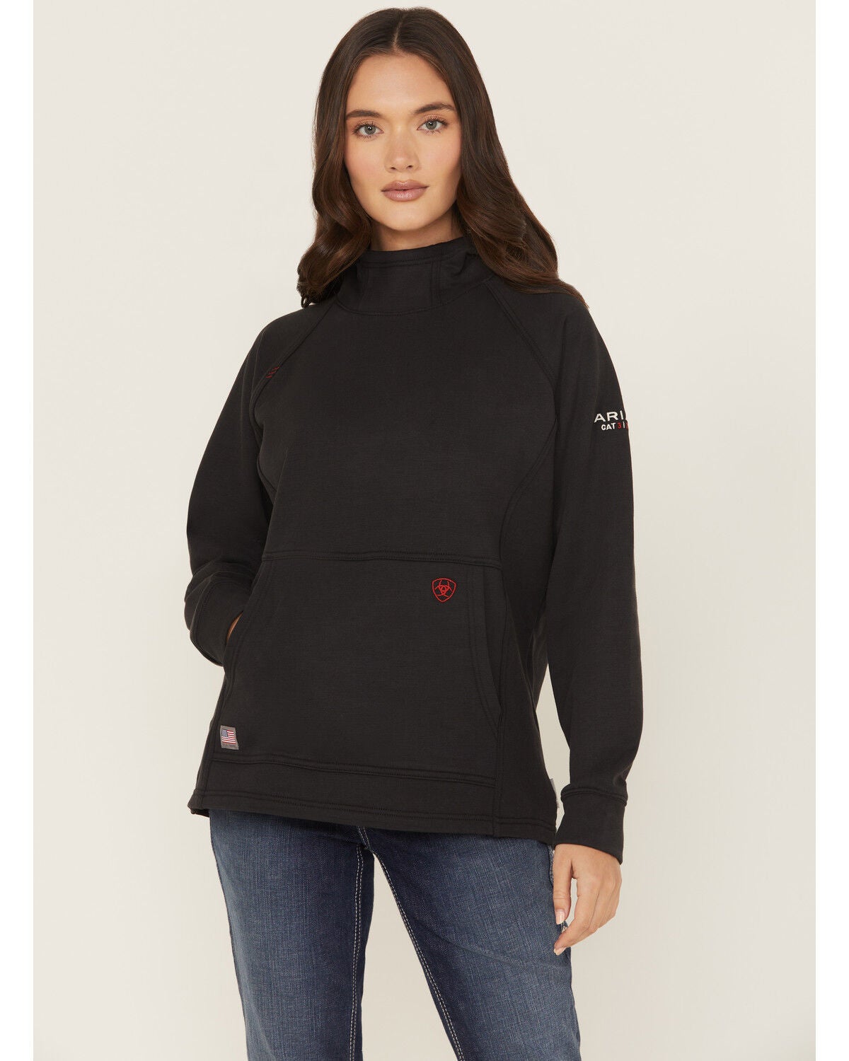 Ariat Women's FR Primo Fleece 2.0 Work Hoodie, Black, hi-res
