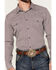 Image #3 - Gibson Trading Co Men's Star Struck Geo Print Long Sleeve Snap Western Shirt, Burgundy, hi-res