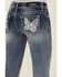 Image #2 - Grace in LA Girls' Medium Wash Butterfly Pocket Bootcut Stretch Denim Jeans, Medium Wash, hi-res