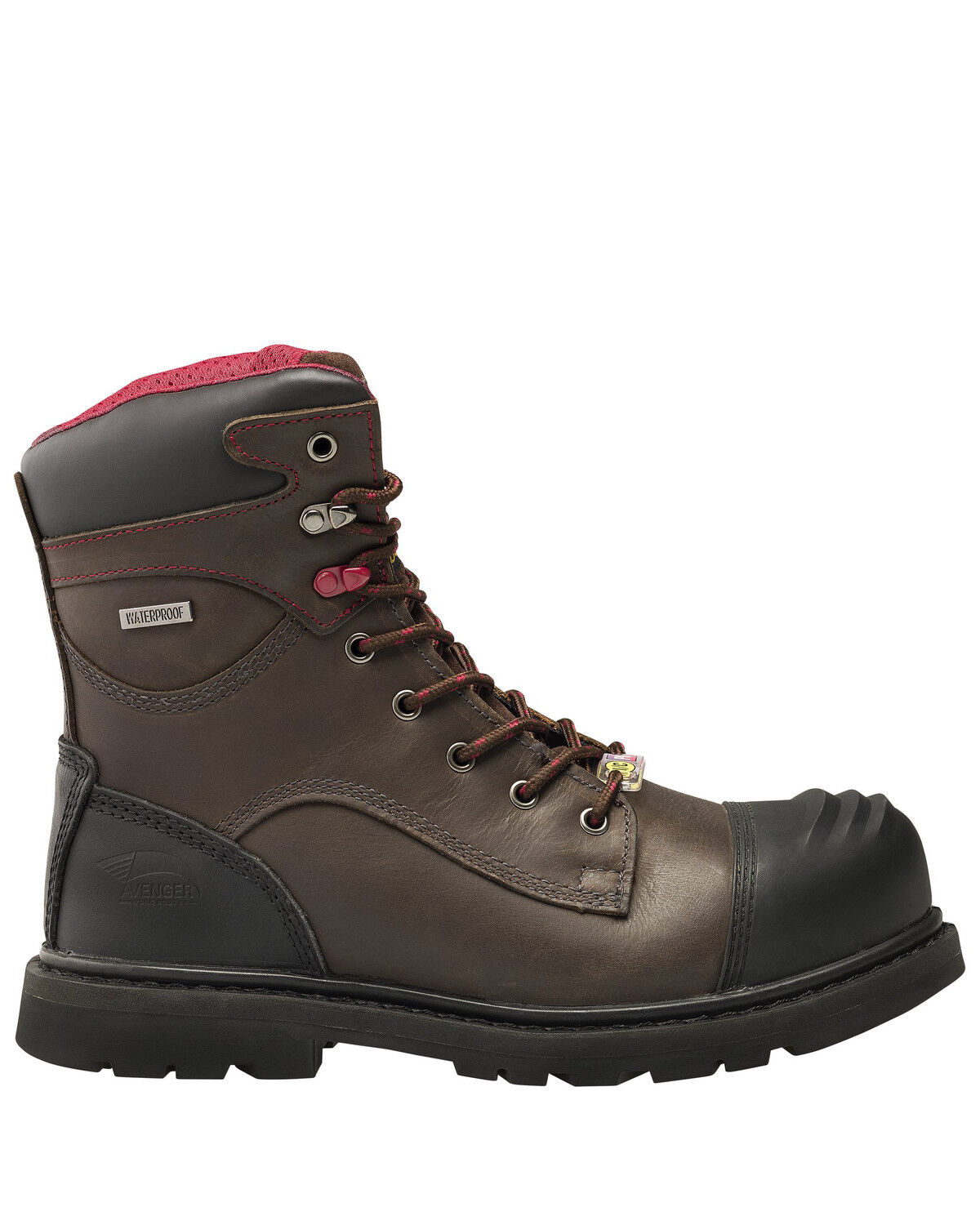 Image #2 - Avenger Men's Hammer Waterproof Work Boots - Carbon Toe, Brown, hi-res