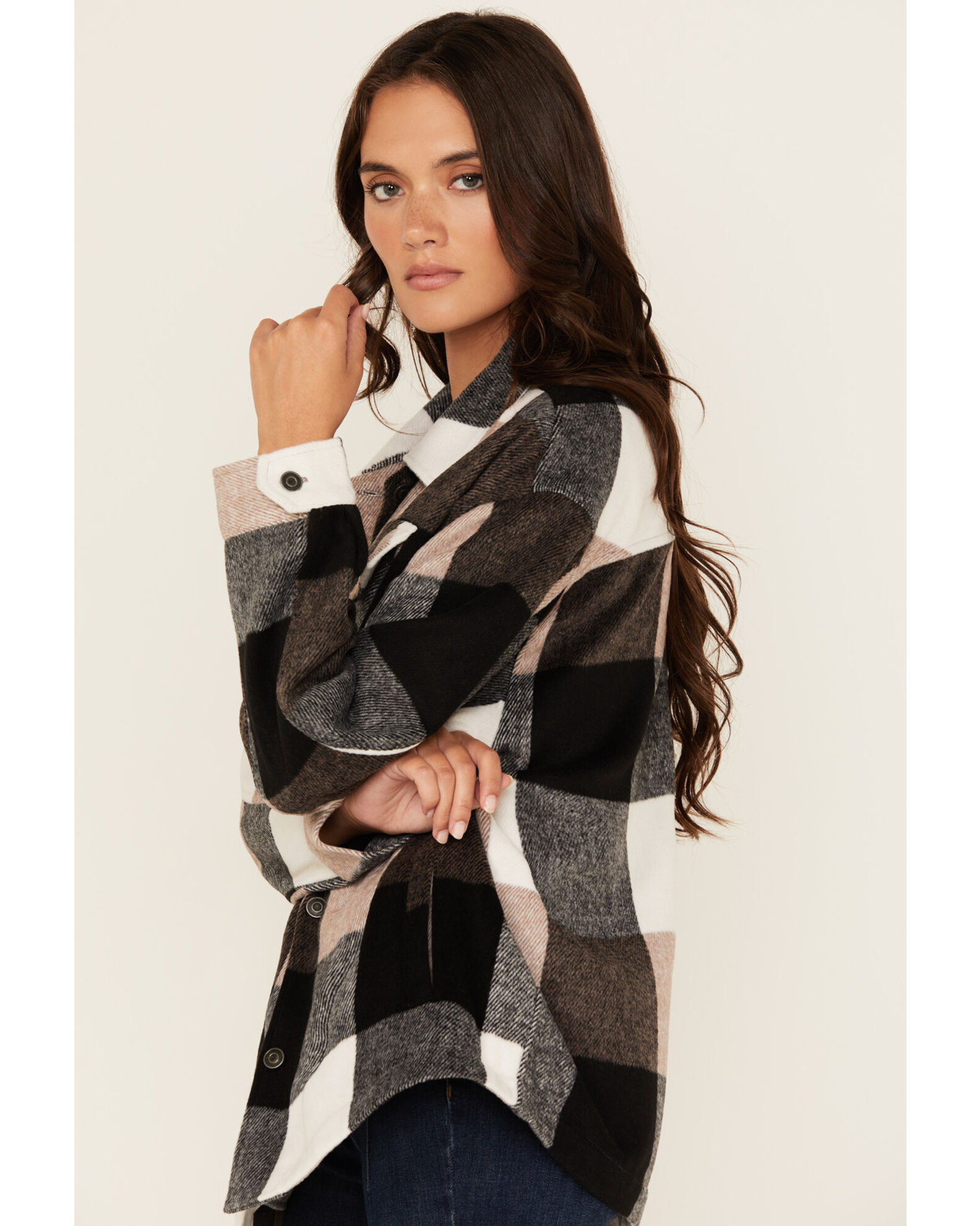 芸能人愛用アイテム特集 Button-Down Print Plaid Women's Ashley Shacket Country - トップス